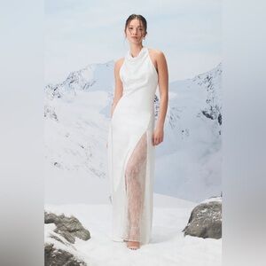 Lulu's Elegant White Maxi Dress